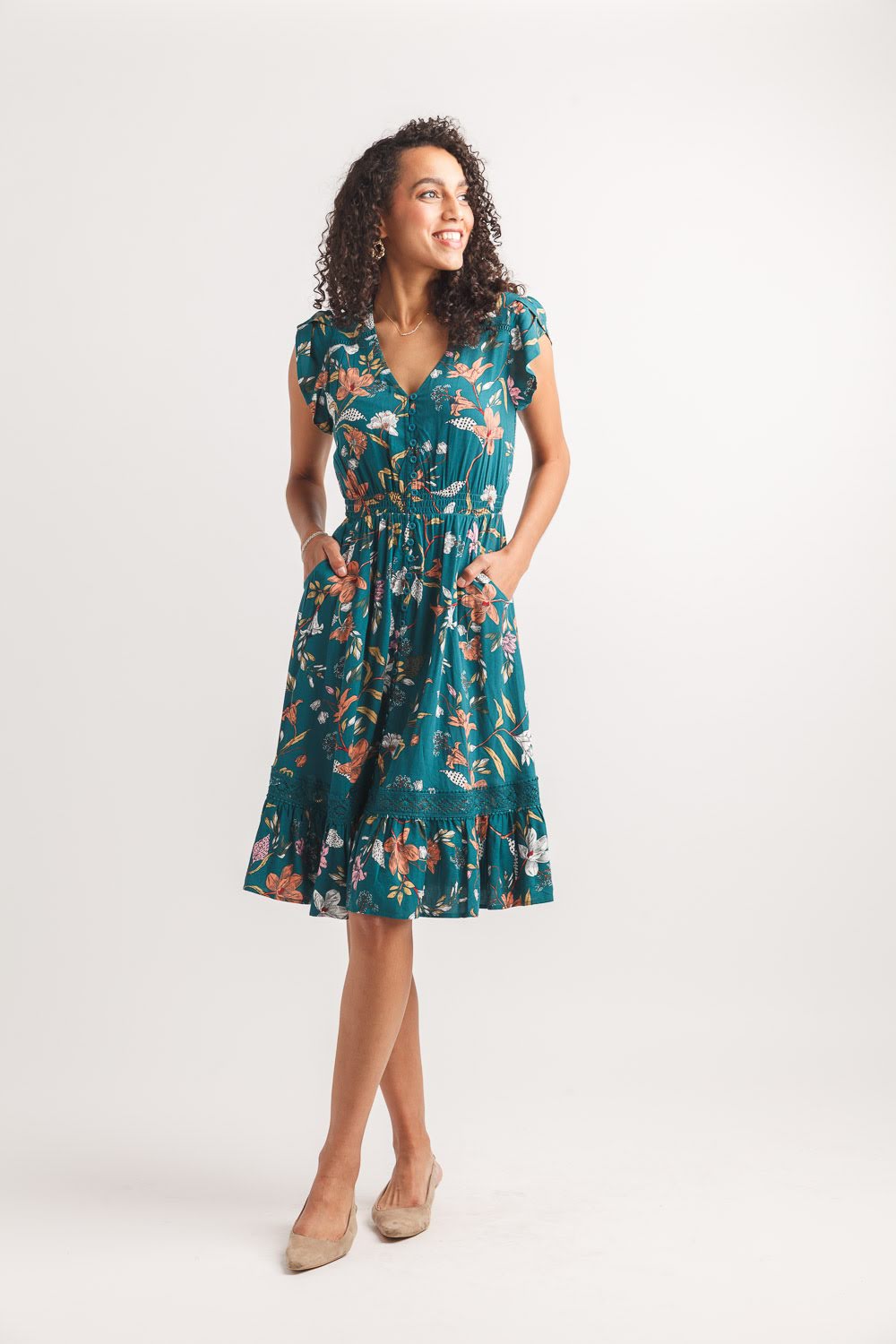 aqua lace inset dress Aqua Women's Lace Inset Dress - Exclusive - White