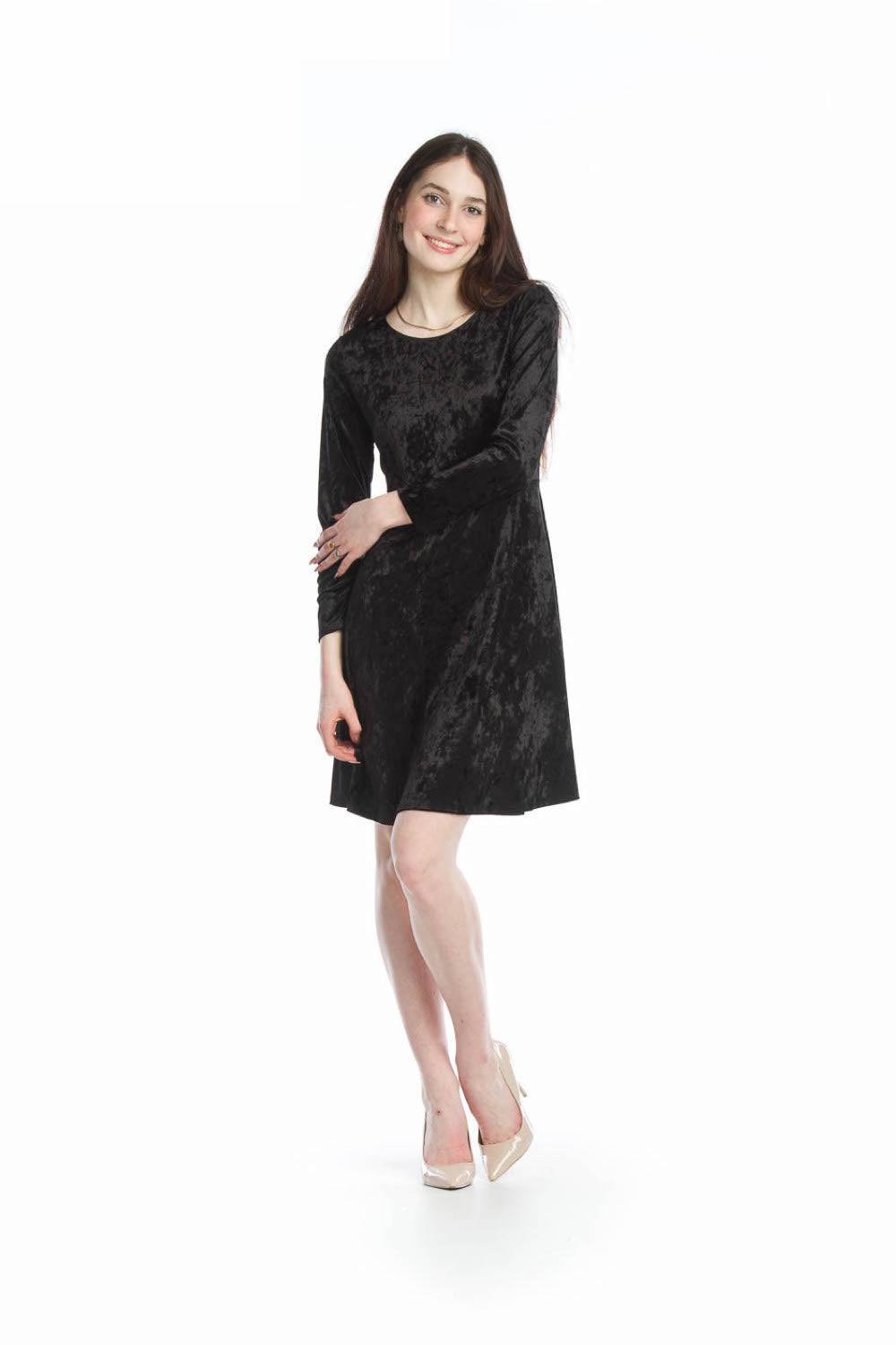 BURGN Crushed Velvet Dress