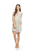 PINK Stretchy Patchwork Dress with Pockets