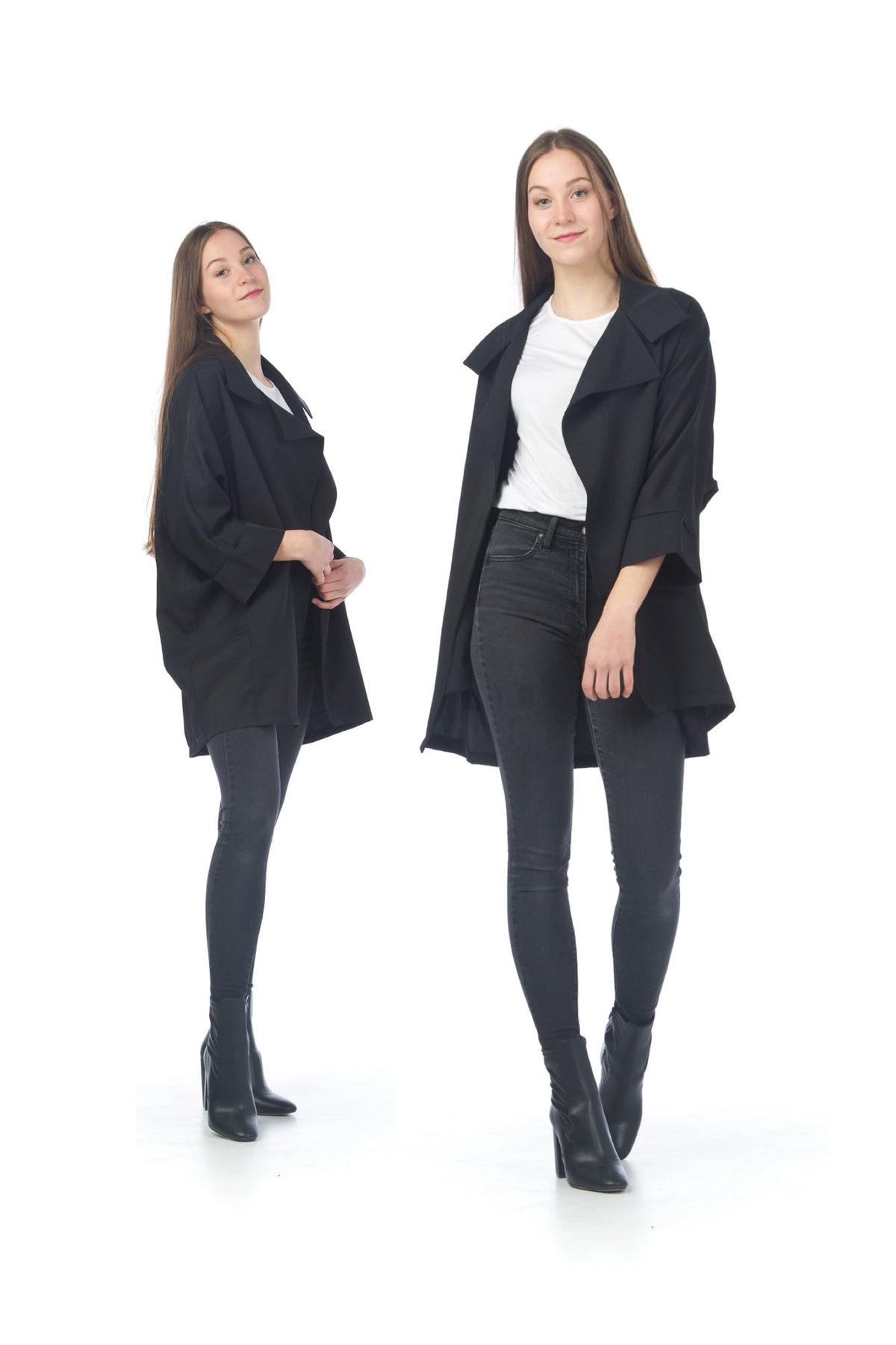 Oversized Twill Nylon Relaxed Trench Coat