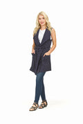 NAVYW Striped Vest with Pockets