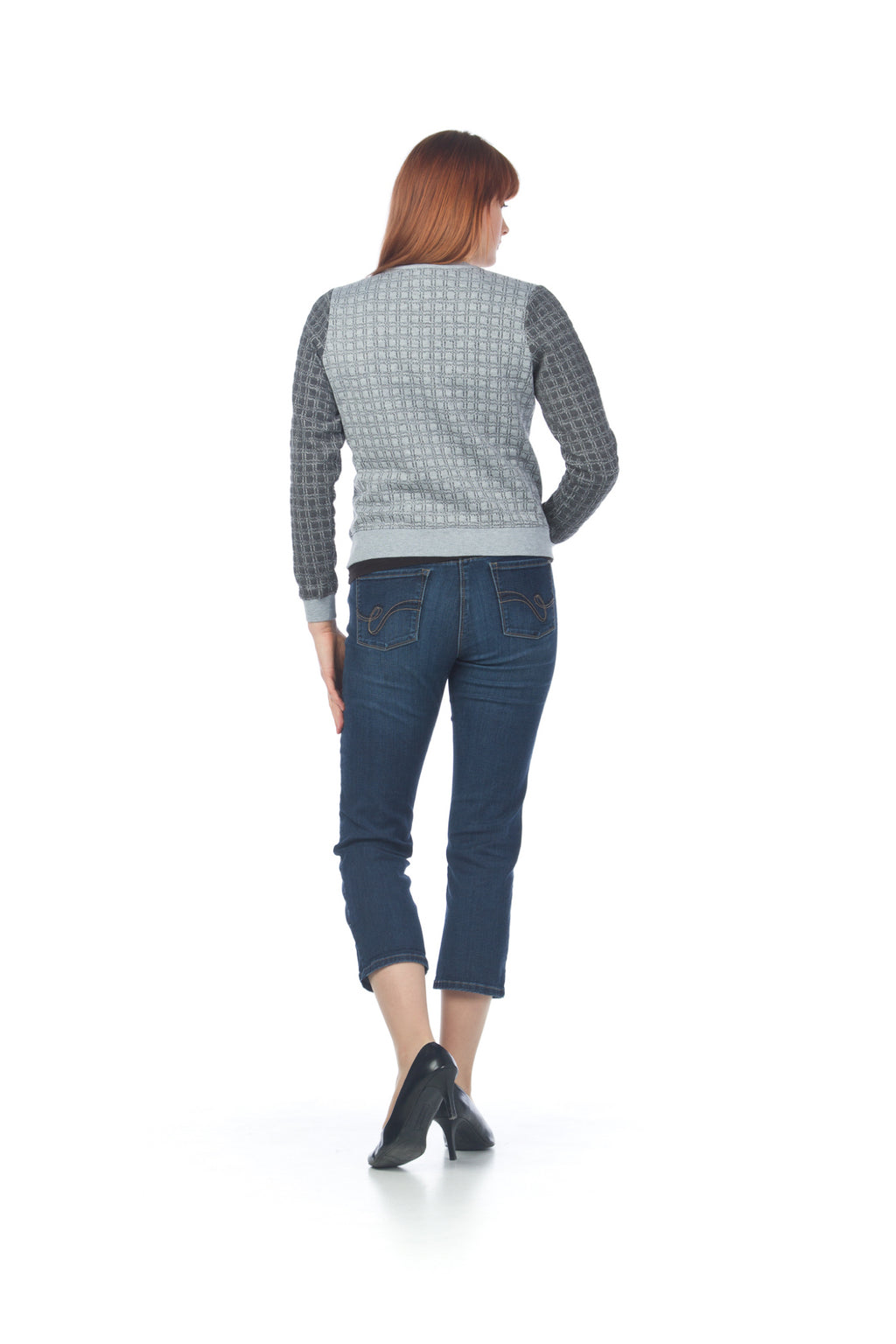 grey Quilted Bomber Jacket