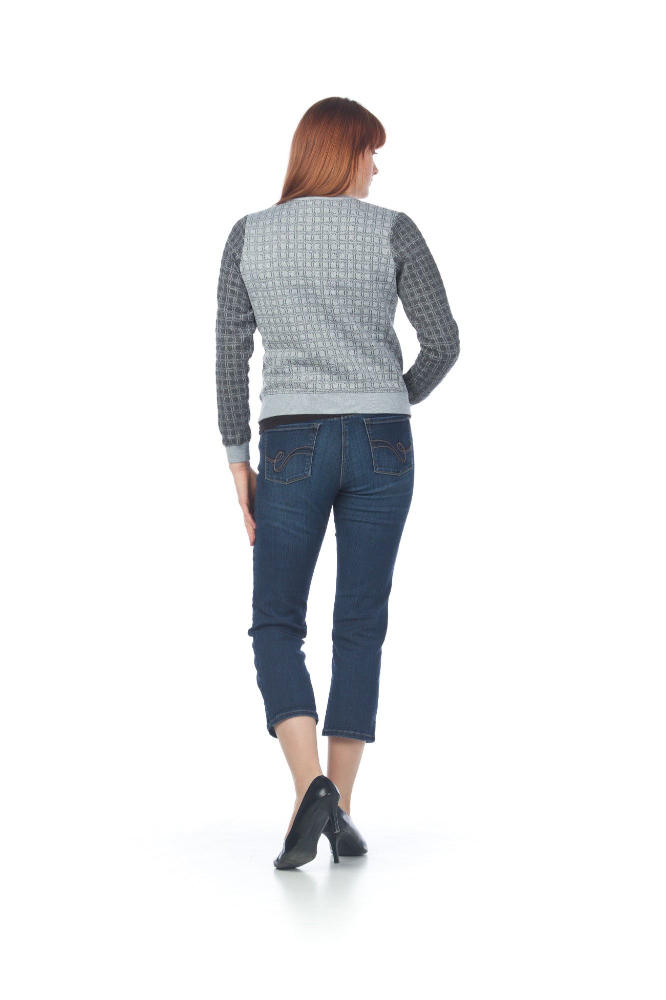 grey Quilted Bomber Jacket