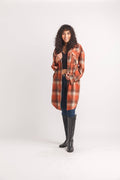 Plaid Long Shacket with Pockets