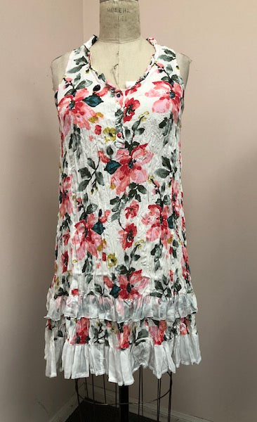 Floral Print Ruffle Detail Dress