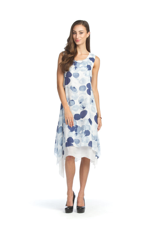 WHTBL Polka Dot Layered Crinkle Dress