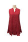 RED Spotted A-Line Dress