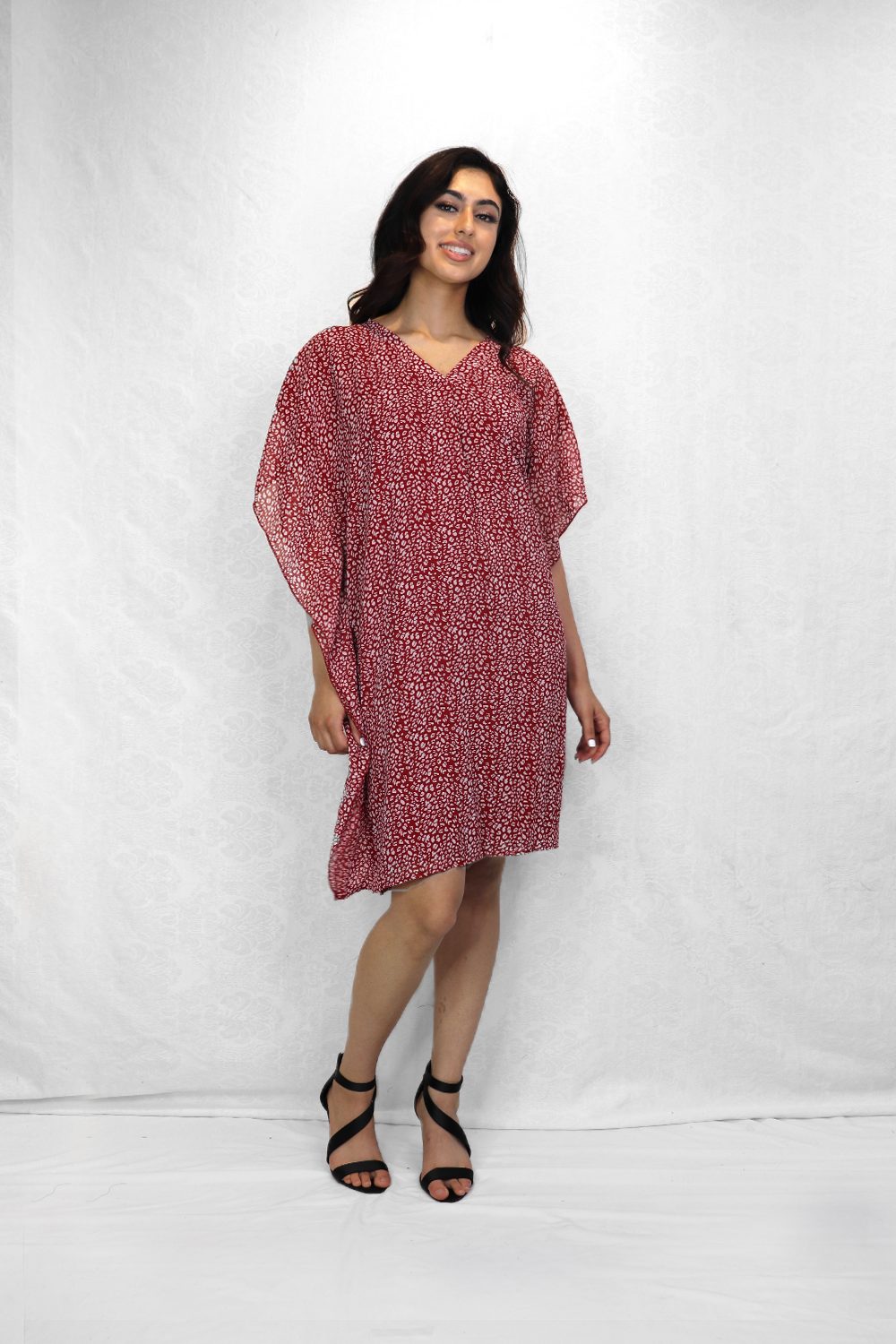 RED Spotted Batwing Coverup