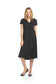 BLACK Modal Stretch Wrap Look Dress