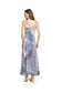 BLUE Soft Tie Dye Panelled Maxi Dress