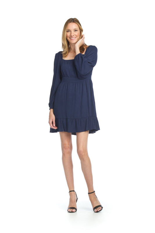 NAVY Empire Waist Dress with Baloon sleeves