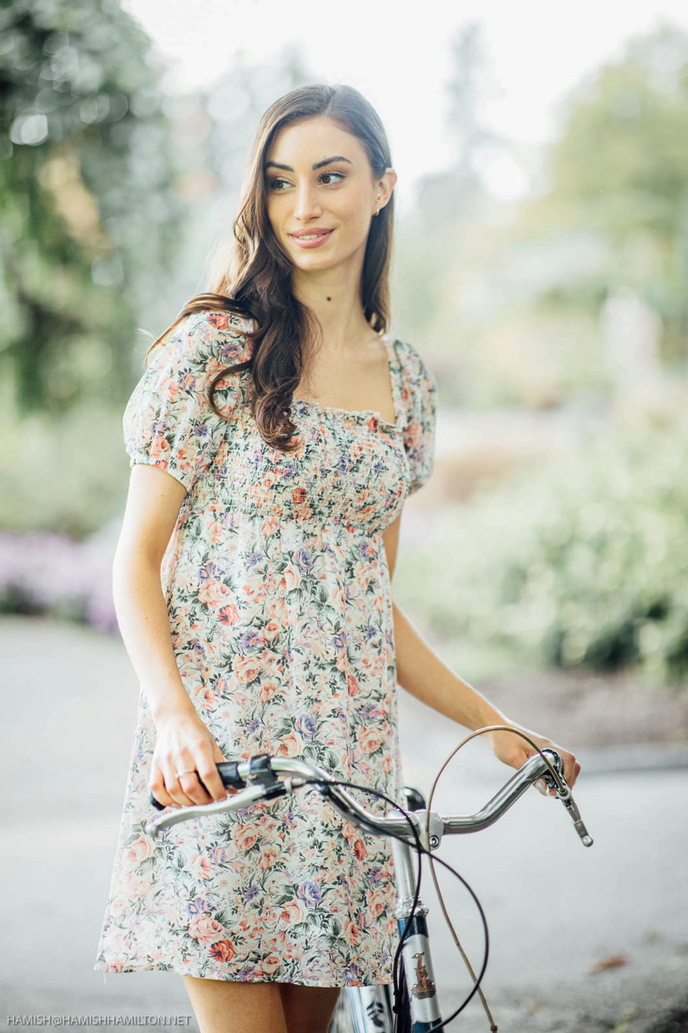 MULTI Ditsy floral Puff Sleeve Dress