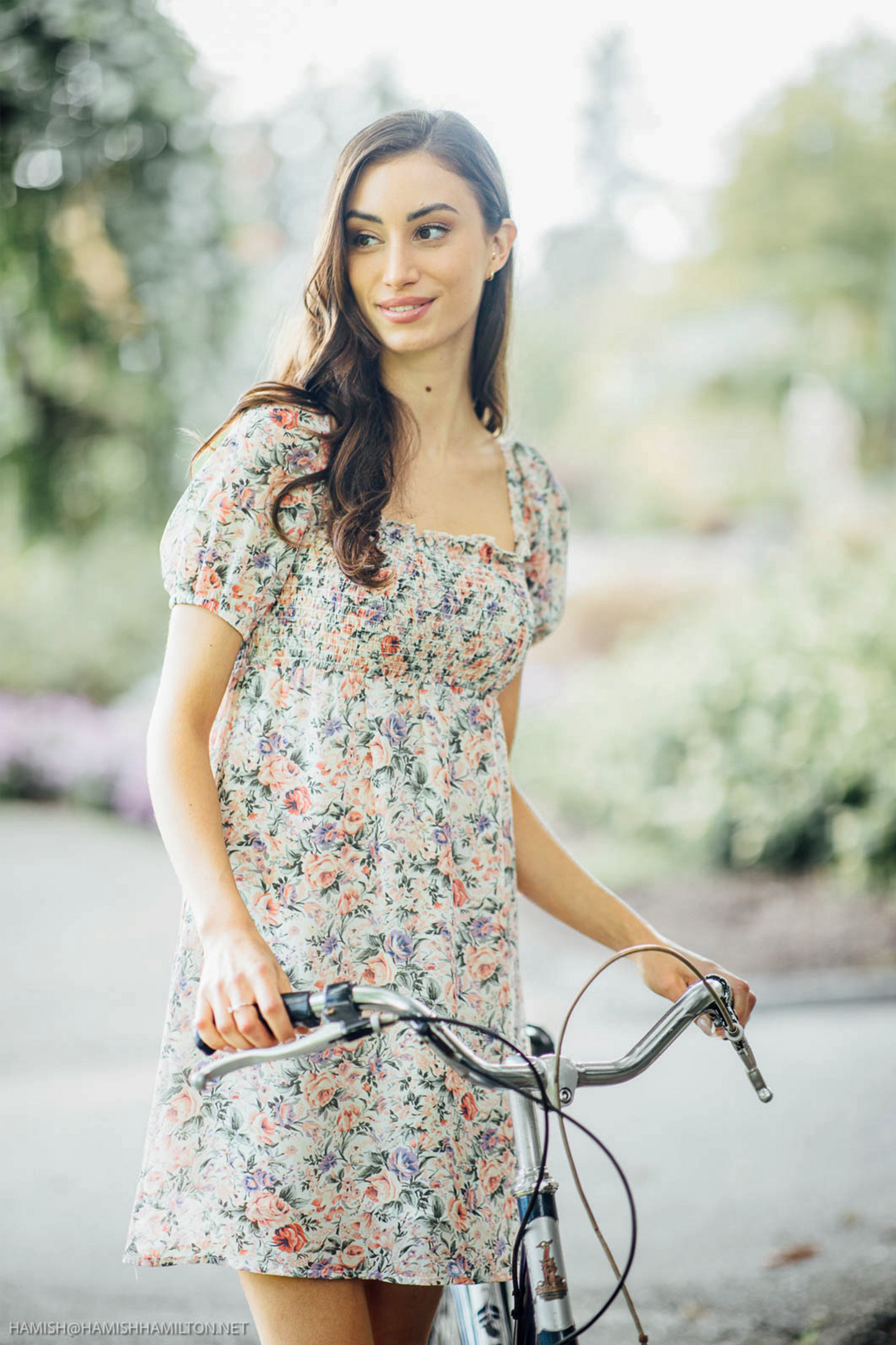 MULTI Ditsy floral Puff Sleeve Dress