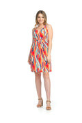 MULTI Abstract Short Grecian Dress