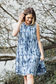 NAVY Tie Dye A-Line Stretch Dress with Pockets