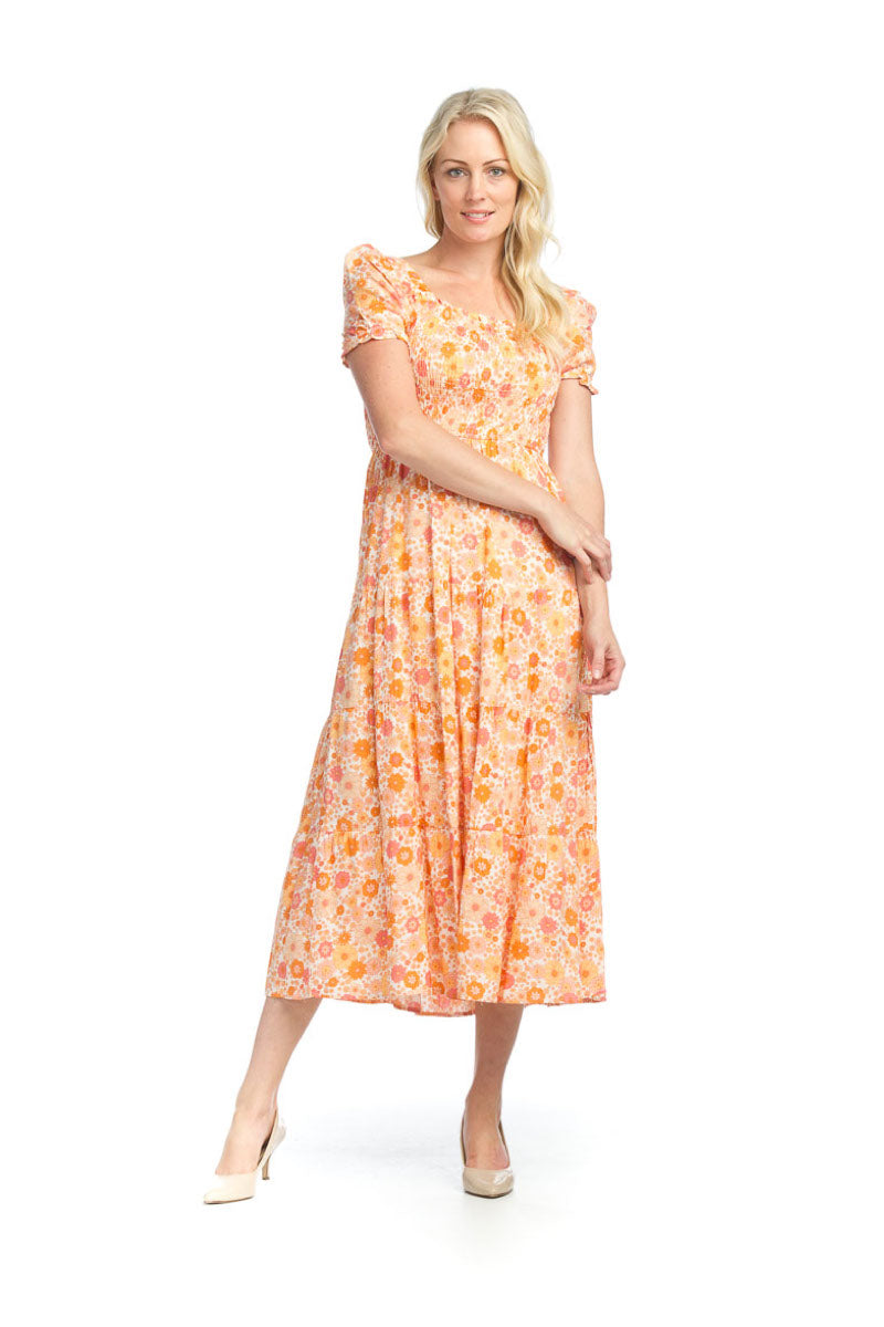 ORANG Floral OTS Smocked Maxi Dress