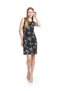 BLACK Floral Layered Mesh Dress