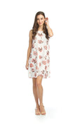 WHITE Floral Layered Mesh Dress