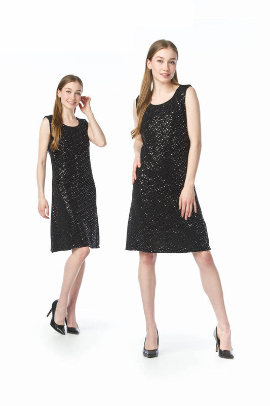 BLACK Sparkle Sleeveless Stretch Dress