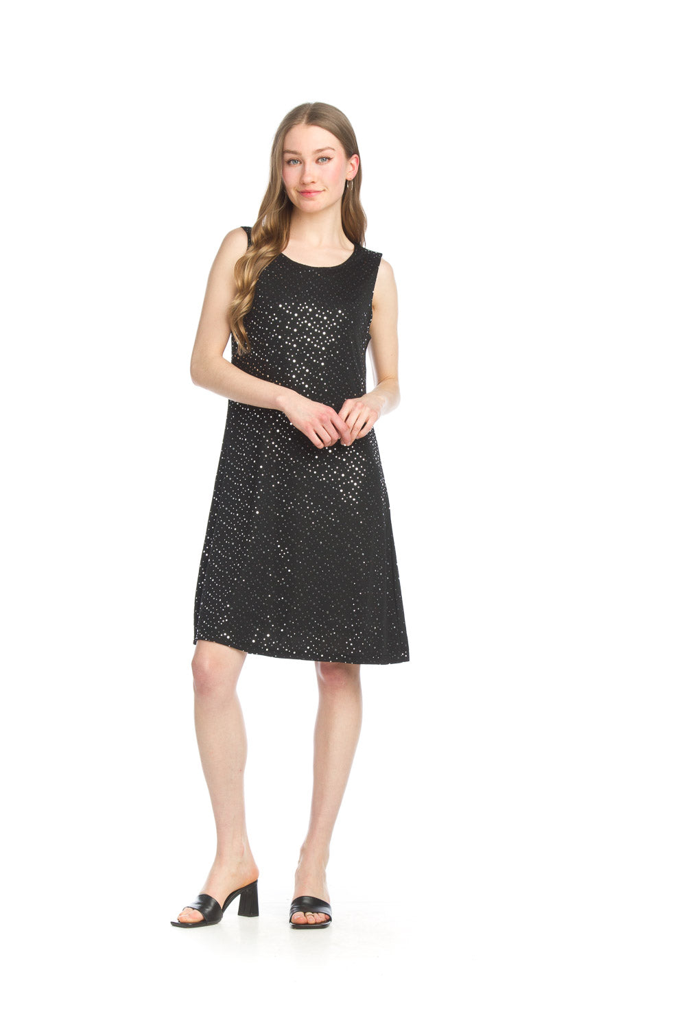 BLACK Sparkle Sleeveless Stretch Dress