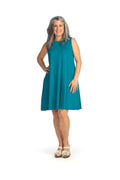 TEAL A-Line Bamboo Dress with Pockets
