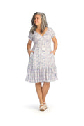 PURPL Floral Empire Waist Dress with Ruffle Hem