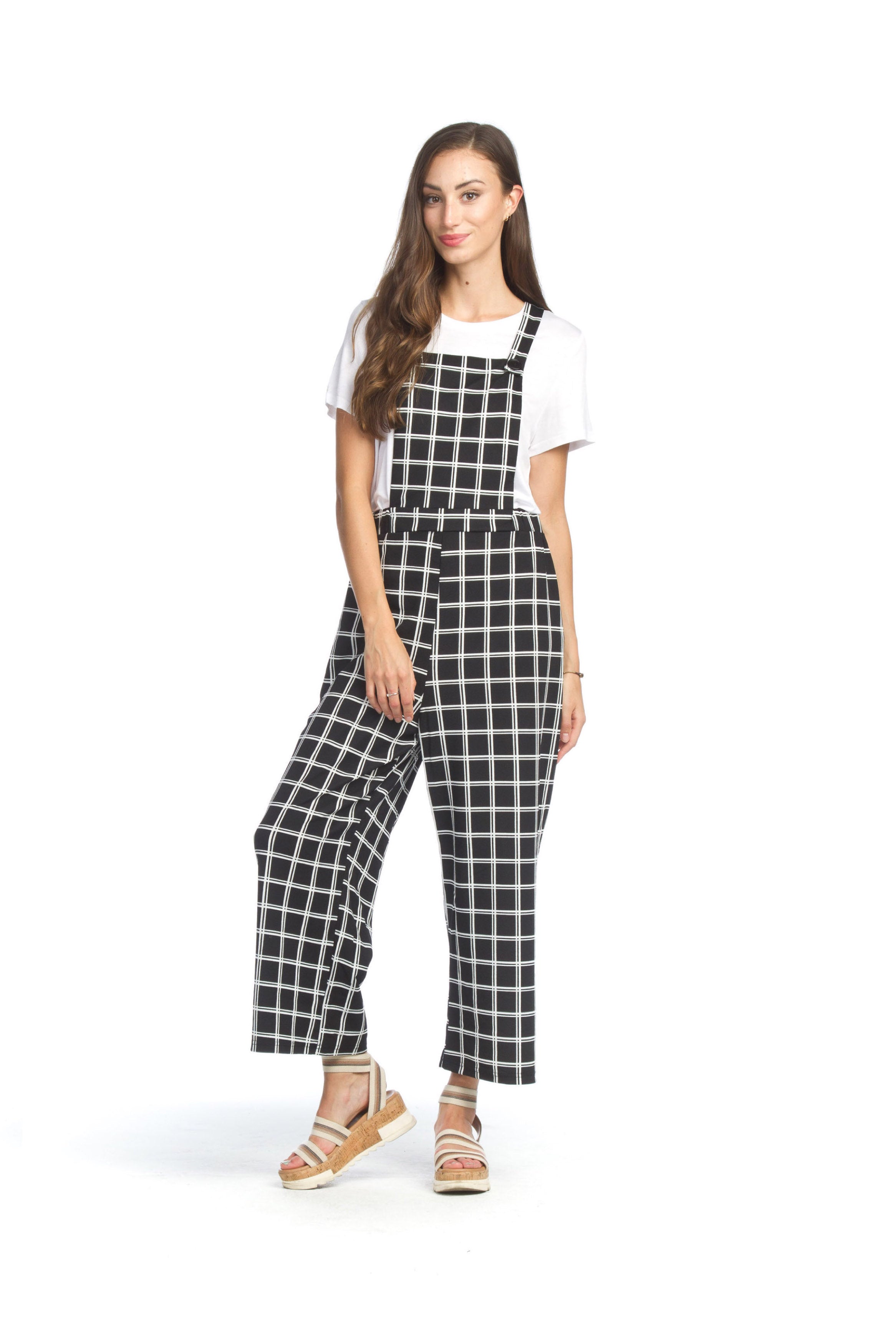 Black Check Jumpsuit