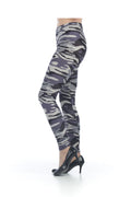GREY Camo Print Knit Leggings