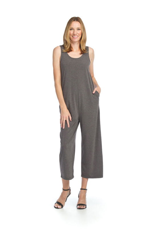 CHARC Stretch Cotton Blend Knit Jumpsuit with Pockets