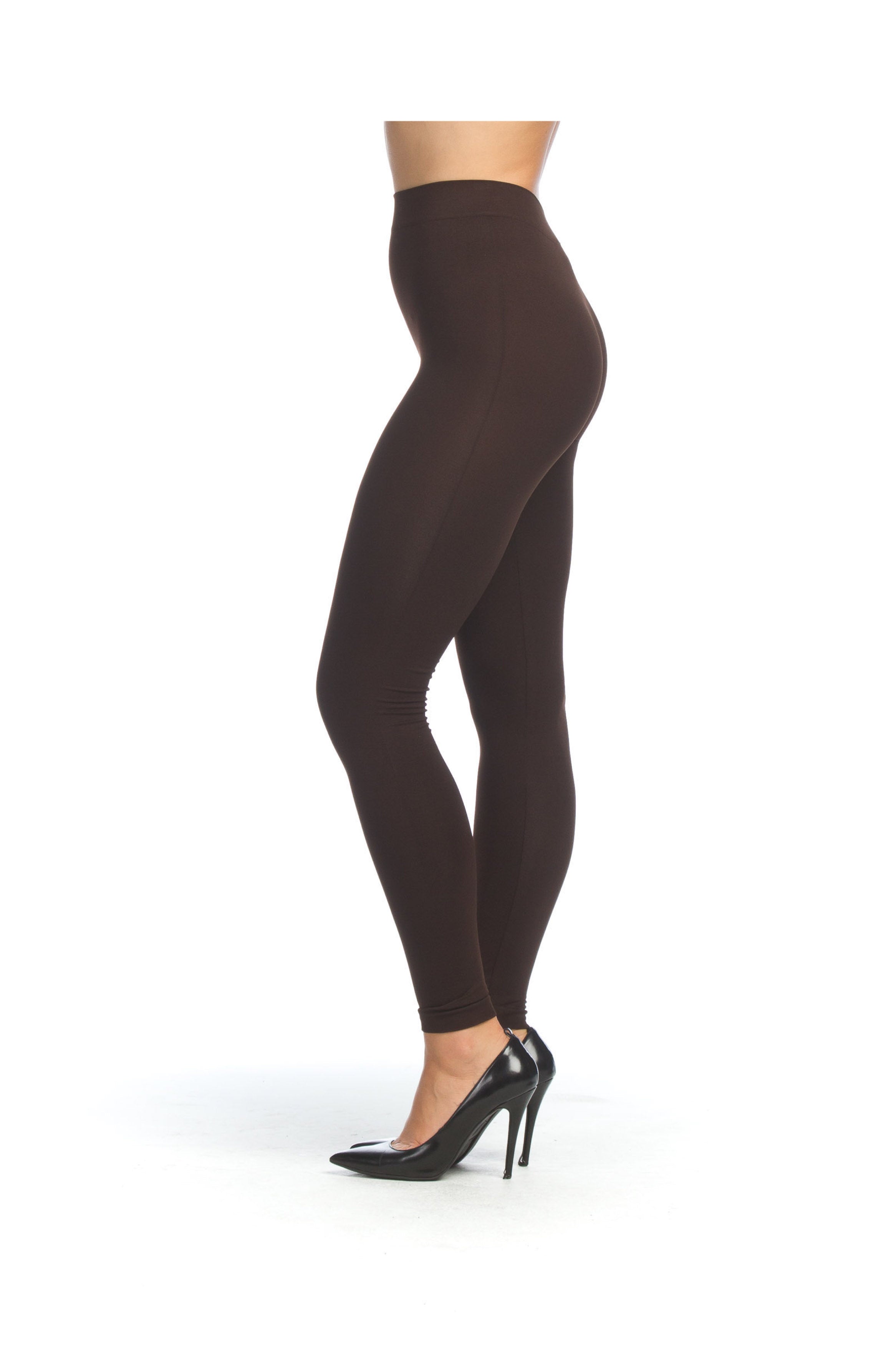 BROWN stretch leggings EX001
