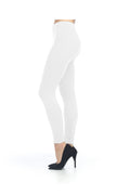 WHITE stretch leggings EX001