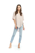 Beige Collared Blouse