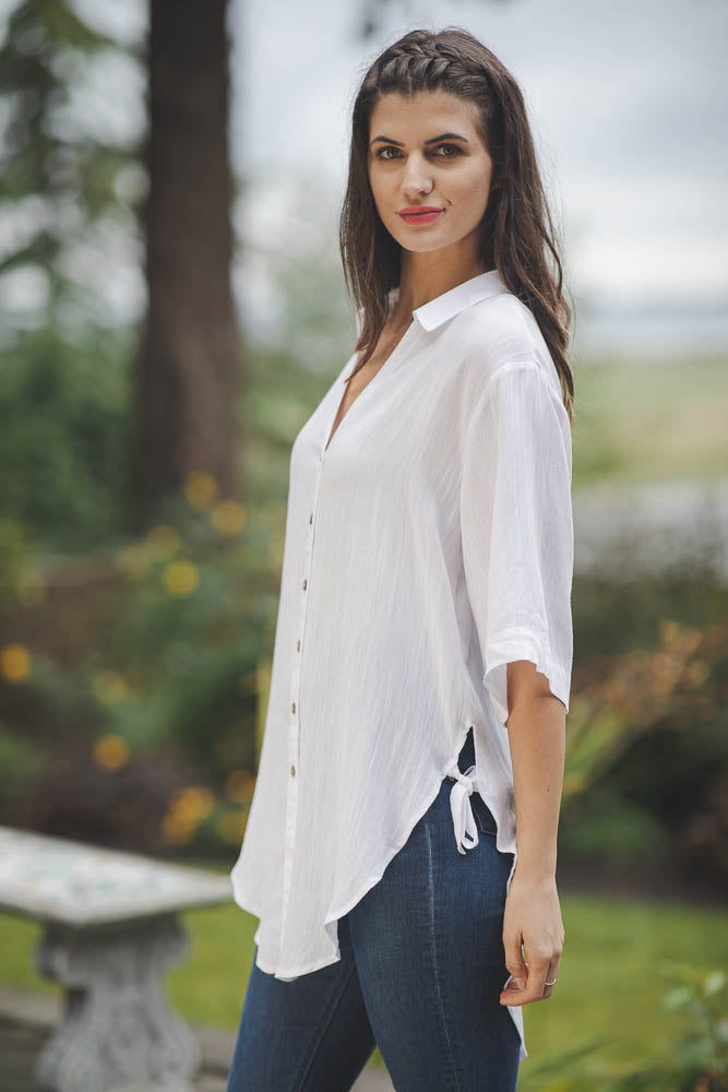 Beige Collared Blouse