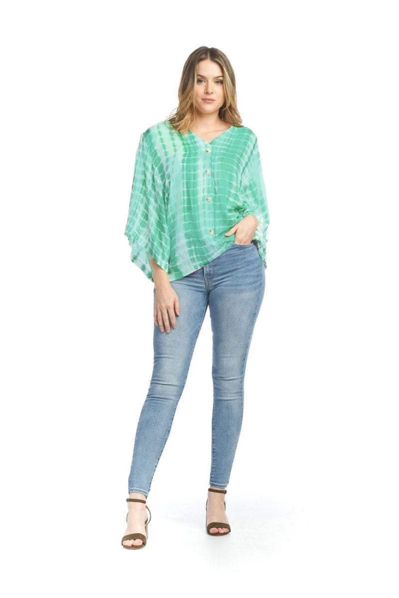 GREEN Tie Dye Batwing coverup Style