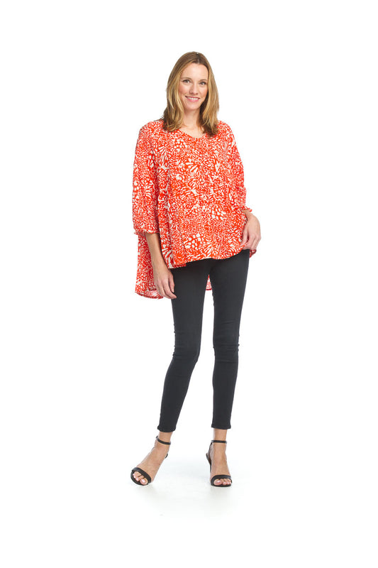 ORANG Animal Print Boho Blouse