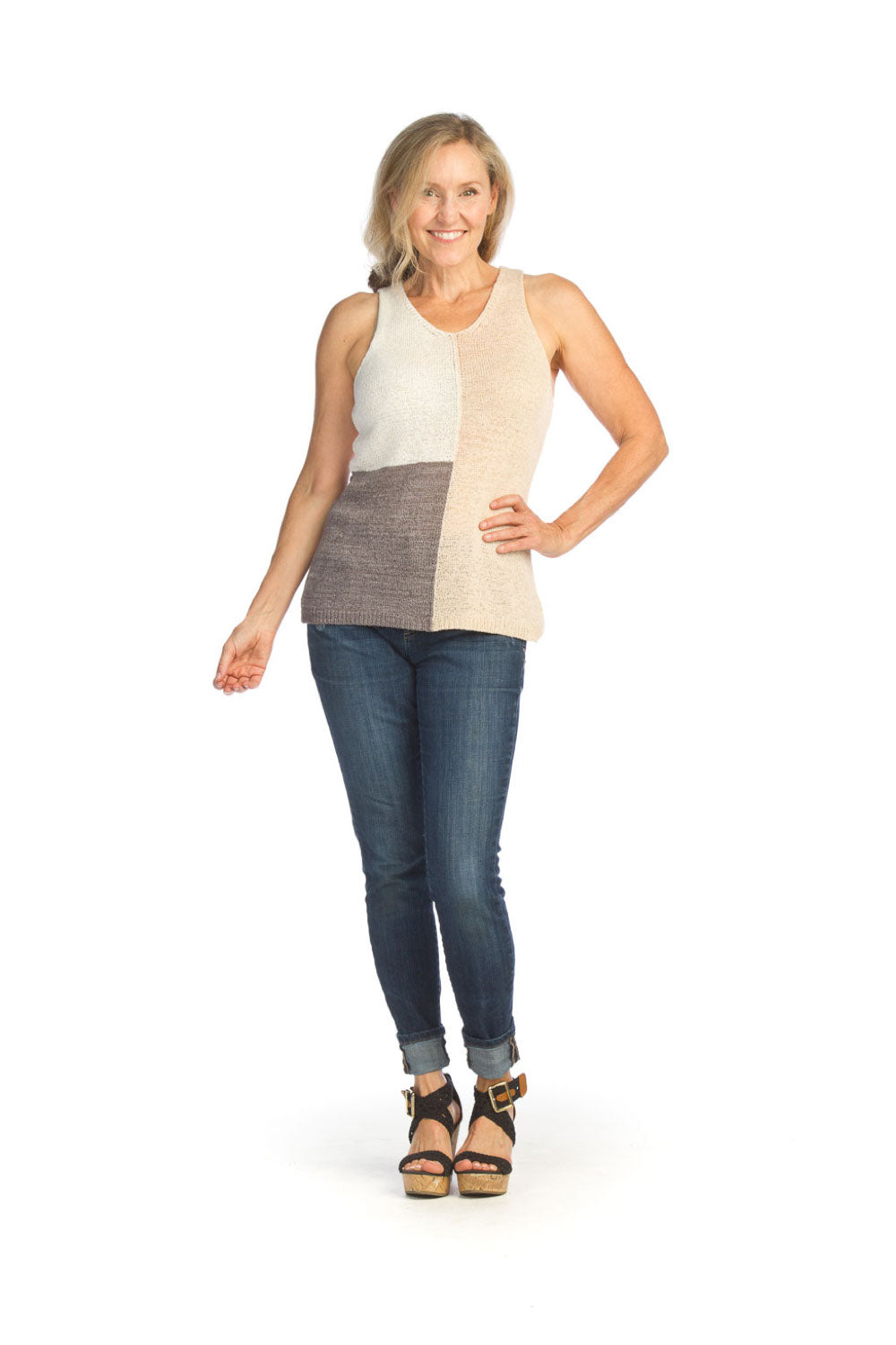 WHTBG Knit colorblocked Cami