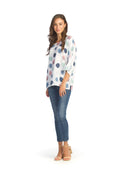 WHITE Polka Dot Linen Oversized Top
