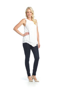 WHITE Sleeveless Layered Blouse