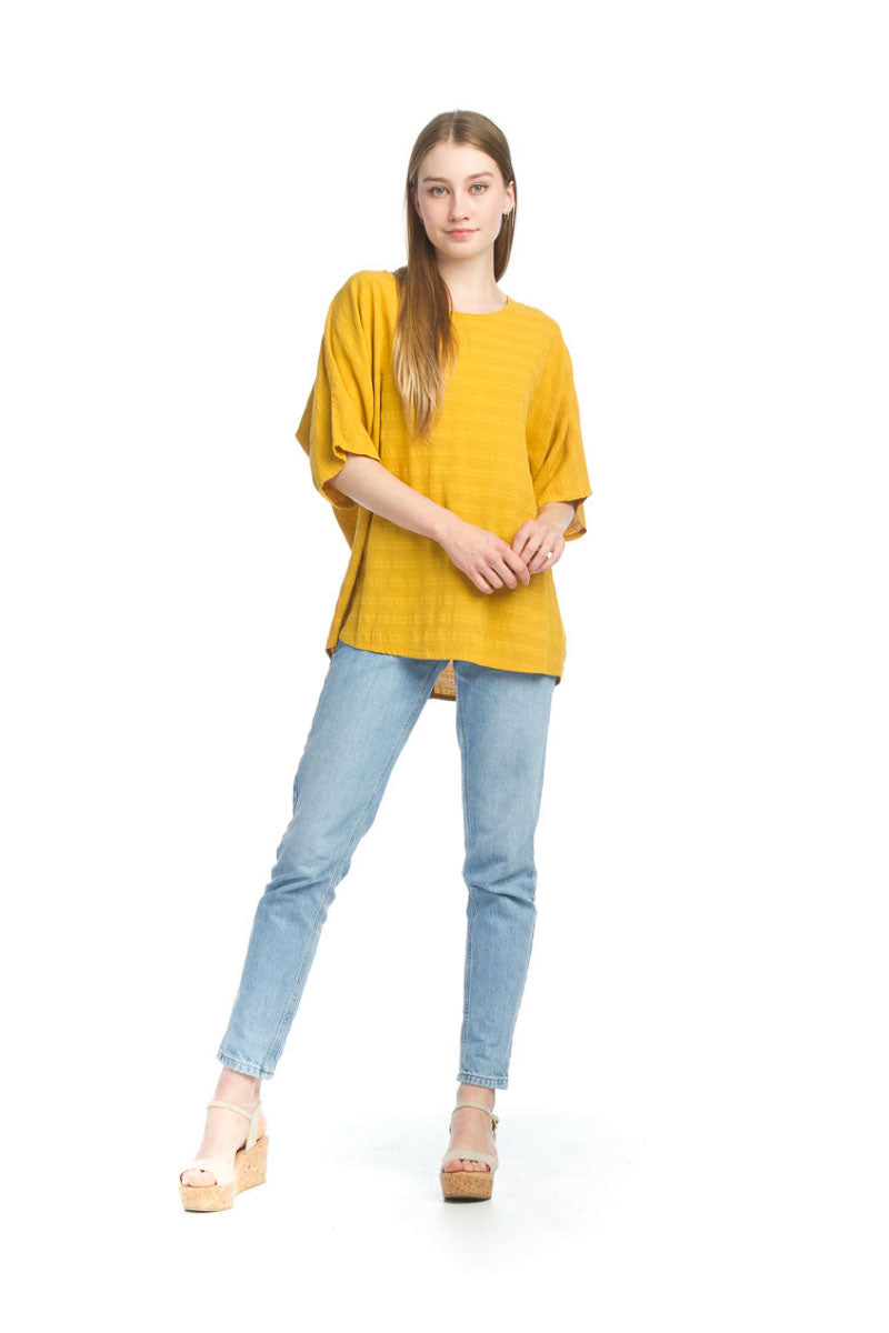 mustard Cotton Dolman Sleeve Blouse