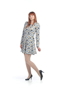 GREY Cat Print Sweater Dress