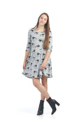GRAYB French Bull dog Print Sweater Dress