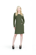OLIVE Seam Detail Midi Sweater Dress with Pockets