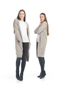 OATML Diamond Design Long Cardigan with Pockets