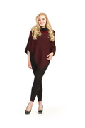 RED Cowl Neck Poncho