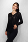 BLACK Crochet Knit Button Front Cardigan