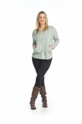 SEAFM CABLE KNIT HOODED SWEATER WITH POCKETS