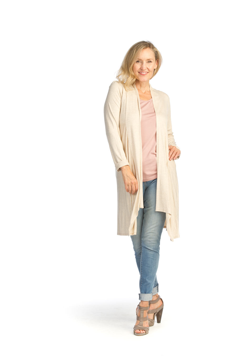 OATML Lightweight 3/4 Sleeve Cardigan