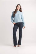 Cable Knit Mock Neck Sweater