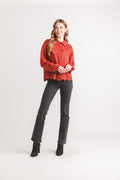 Faux Suede Laser Cut Jacket