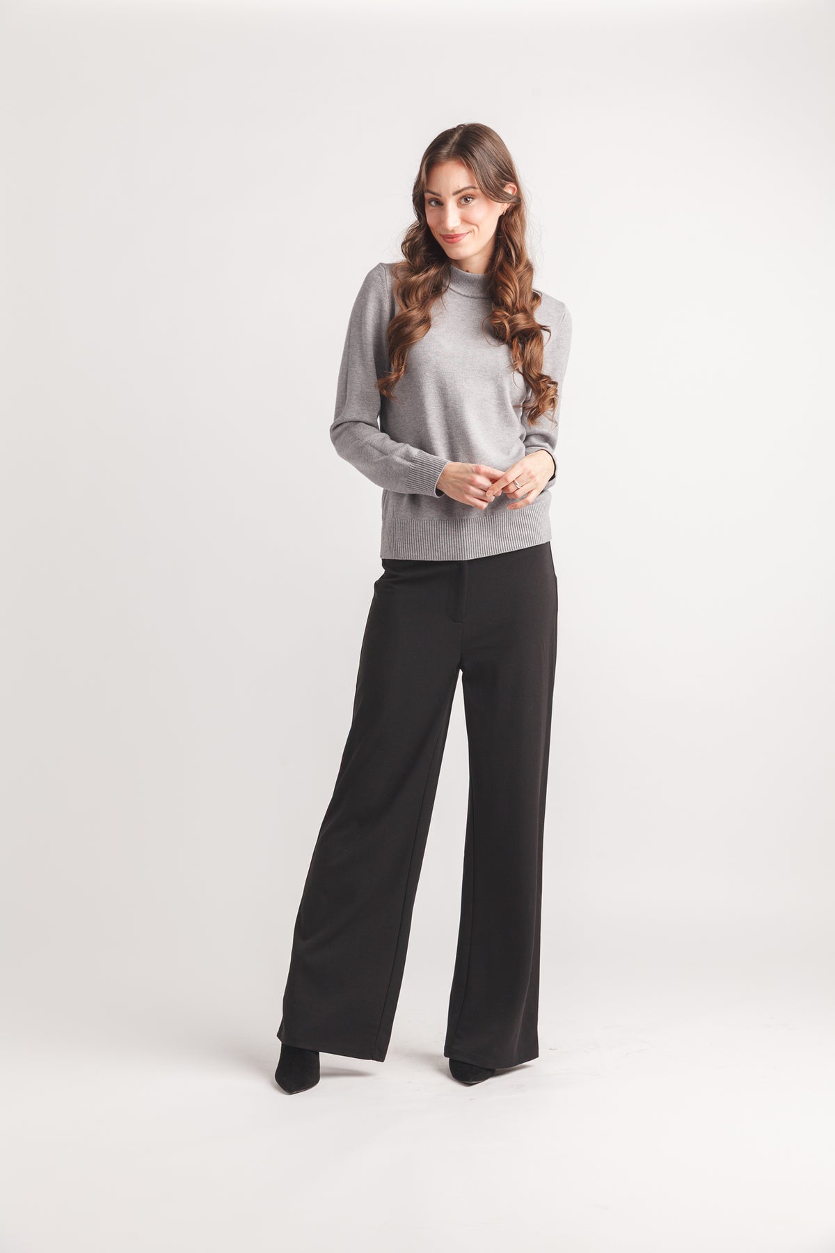 Wide Leg Dress Pants with Stretch